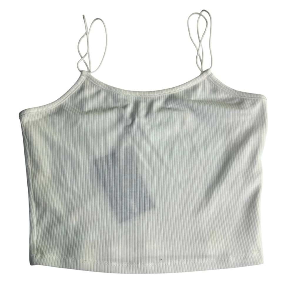Fashion Nova Double Strap Kiki Crop Top - Small, White